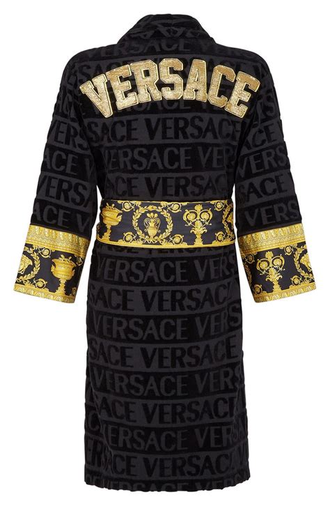 black versace bathrobe|Versace bathrobe women.